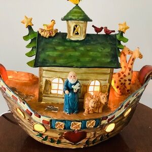 Vintage Kurt Adler Noah’s Ark Night Light, Vintage Noah’s Ark Night Light